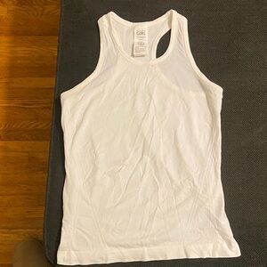 Athleta girl White Racerback Tank Top size M 8/10 VGUC
